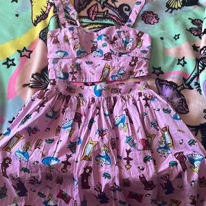 Alice in wonderland 2 piece dress